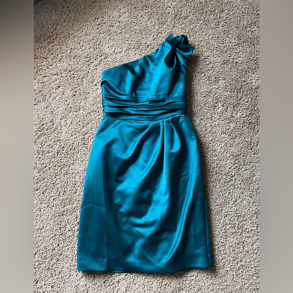 David’s Bridal one shoulder dress